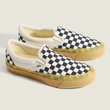 Premium LX Classic Slip-On 98 深藍色棋盤格滑板鞋