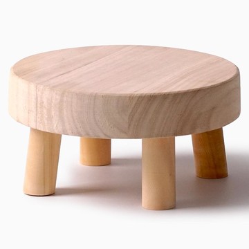 Morningscent 圓形原木盆栽架  20 x 20 x 10 cm  1個  單色