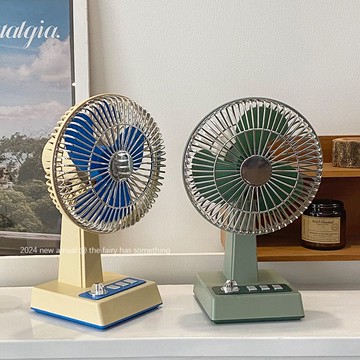 【良品舎】全館免運 開發票 保售後 電風扇 桌扇 復古小風扇  usb充電迷你桌面學生宿舍辦公室便攜臺式電扇  小型風扇