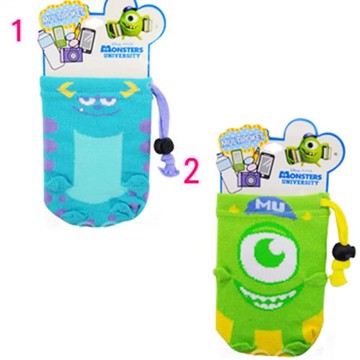 怪獸大學毛怪大眼仔束口袋手機袋手機包收納袋4.7吋以下適用 2選1 81347669【卡通小物】