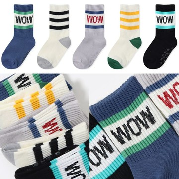 ✈️現貨✈️韓國製童襪~兒童襪.童襪.襪子~男童襪.男孩童襪~WOW運動襪~韓國童襪5雙一組~韓國製