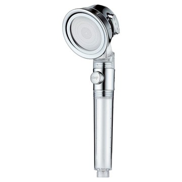 三重過濾蓮蓬頭 可拆卸設計易清洗不堵孔  銀色  1個