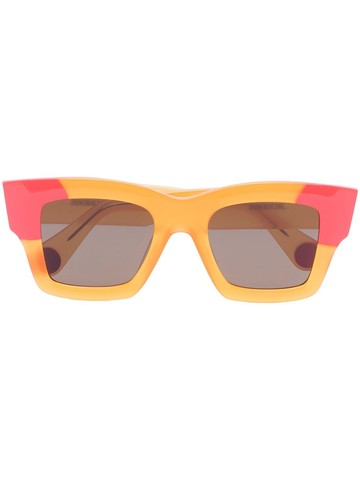 Jacquemus - Baci square-frame sunglasses - women - Acrylic/Acetate - One Size - Orange