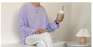 FINDSENSE X  男士 薄款 長袖 簡約款長袖純T恤