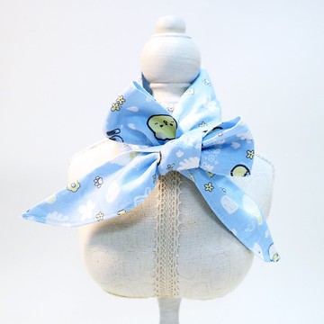 手工口水巾 貓狗通用 藍/粉色