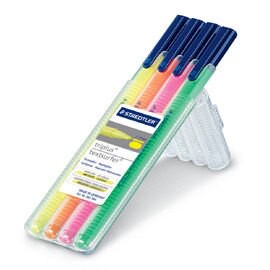 施德樓MS362SB4三角舒寫螢光筆 四色組