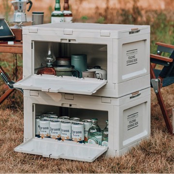 美麗大街 可側開 折疊戶外莊備露營箱收納箱(側開方便取物)【111052710】