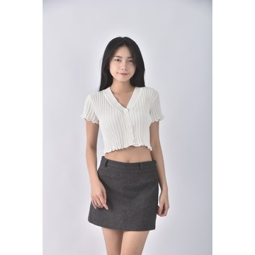 (L) inni質感灰色短裙二手衣