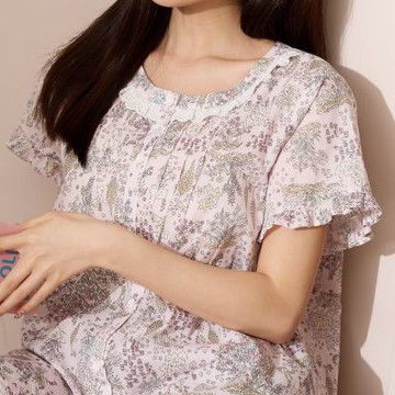 華歌爾睡衣-仕女系列 M-LL60支純棉居家休閒-短袖褲裝睡衣(珊瑚粉)LWZ86961PK