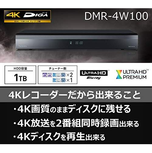 新品 パナソニック DMR-4W100 4Kチューナー内蔵 ブルーレイレコーダー