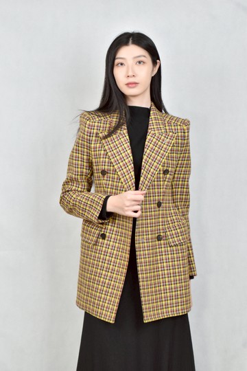 (M) balenciaga黃色西裝外套