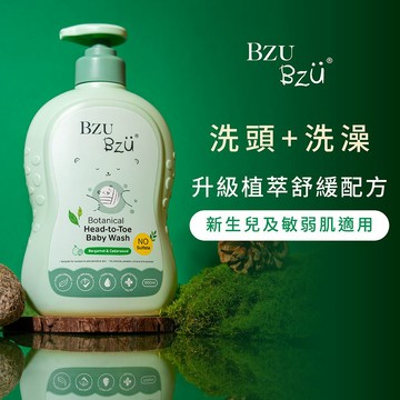 BZU BZU嬰幼兒植萃洗髮沐浴600ml佛手柑