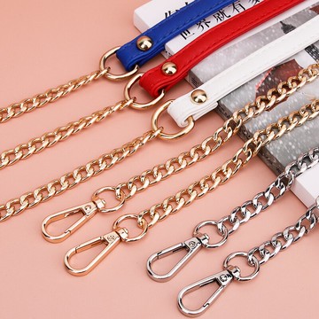 包包鏈條斜跨肩帶單買鏈條配件包帶金色黑色鐵鏈包鏈女金屬包帶子