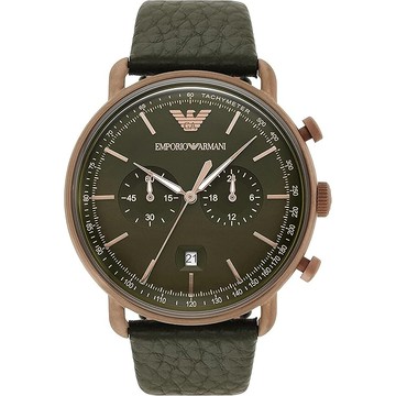 Emporio Armani 亞曼尼 Aviator 經典計時手錶-43mm AR11421