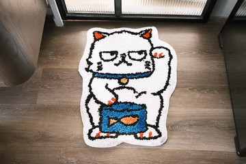 財源滾滾 開運招財貓地毯 坐墊