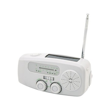 日本 3Coins 手搖式/太陽能充電收音機/手電筒 1st (JN5027)