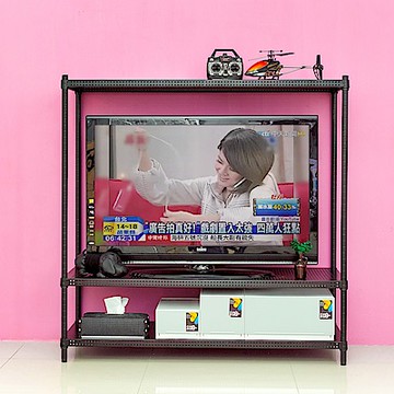 dayneeds 沖孔 120x45x120cm 三層收納架(烤漆黑) 層架/置物架/儲藏架