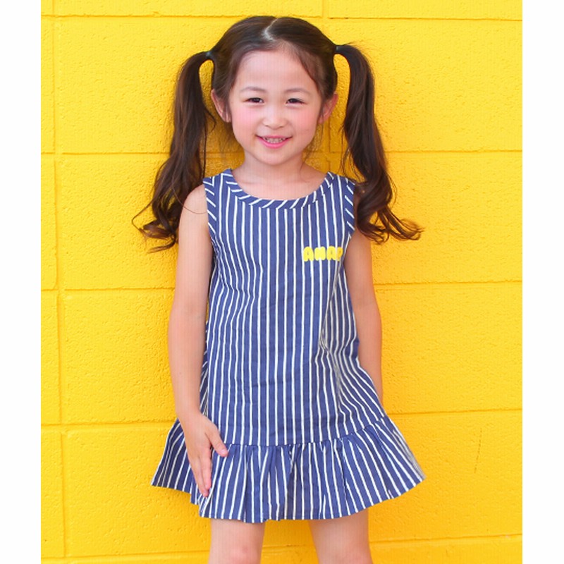 Anap Kids ストライプ柄裾フリルワンピース 通販 Lineポイント最大get Lineショッピング