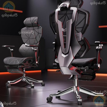 限時特賣🔊人體工學椅子 家用電腦椅 久坐舒適 直播打遊戲座椅 支持可旋轉電競椅 2D頭枕 鋼製腳電腦椅 多功能電競椅子