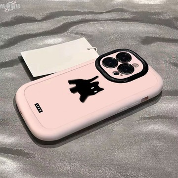 眩暈小黑貓 適用蘋果17/16promax手機殼iphone15plus可愛14pro卡通13矽膠12軟殼11保護殼