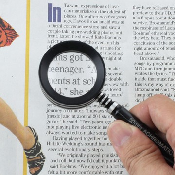 5x/18D/30mm 台灣製鋁合金手持型消色差放大鏡【A073】