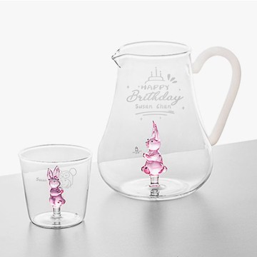 客製化禮物|意大利品牌冷水壺+水杯套裝 生日禮物 訂製雕刻禮物