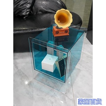 附發票 【0225HH】網紅設計透明亞剋力床頭櫃個簡約現代輕奢風邊幾沙髮櫃收納儲物櫃