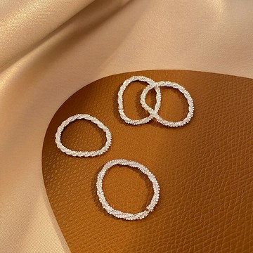 素圈戒指女波光粼粼極細指環ins潮簡約輕奢極簡冷淡風小眾情侶戒