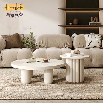 免運 茶几 圓形茶几 臥室現代伸縮茶幾小戶型懸浮客廳家用圓形邊幾小茶幾出租屋 租房 可開發票 全館五折 工廠現貨直銷 新品特價 c9013