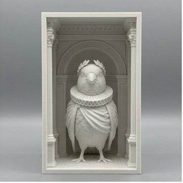 金絲雀 3D 列印 書立 白 PLA 書架擺飾