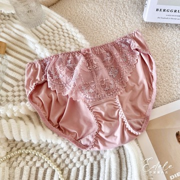 【伊黛爾】寂靜花叢 蕾絲內褲 FREE SIZE (粉色) -【9809】