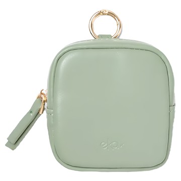 ekax 小方包 仿皮革 五金 49.5±2g  8 x 8 x 4.5cm  煙松綠