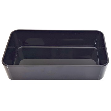 日本霜山 SHIMOYAMA PET抽屜分隔/鏡櫃用可層疊收納盒 M(8.5 x 17 x 4.5cm)  黑色  1個