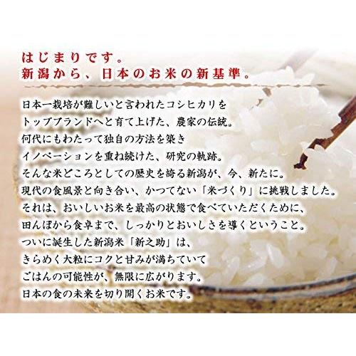 新之助 5kg 新潟県産 白米 令和4年産 保存チャック袋