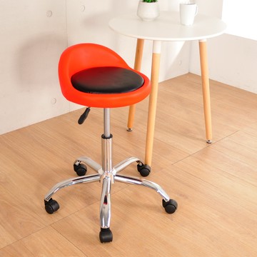 LOGIS  嚕嚕米升降工作椅 化妝椅 美髮椅 電腦椅 【029RC#外紅內黑