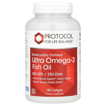 Protocol for Life Balance, 分子蒸餾超級 Omega-3 魚油，180 粒軟膠囊