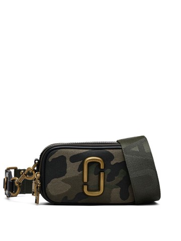 Marc Jacobs - The Camo Jacquard Snapshot camera bag - women - Cotton/Polyester/Calf Leather - One Size - Green