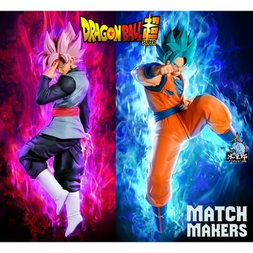 🌀日版客🌀 金證 七龍珠超 MATCH MAKERS 黑悟空 VS 孫悟空 藍超 超級賽亞人玫瑰 日版 景品 公仔