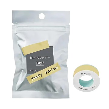 KING JIM TEPRA LITE 熱感式標籤薄膜自黏膠帶  4m  煙燻黃  1個