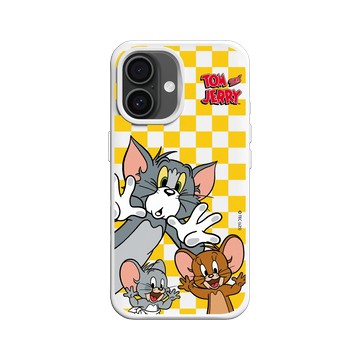 iPhone 16 SolidX 白 - 湯姆貓與傑利鼠 Tom and Jerry - 大臉貼窗