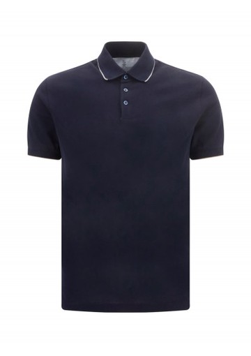 Brunello Cucinelli - Polo Shirt - Mens - Blue