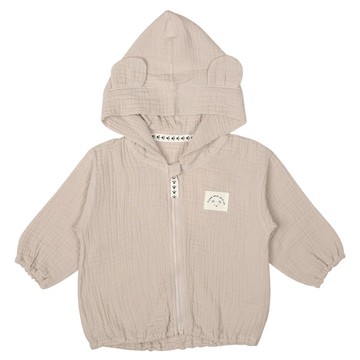 akachan honpo - 小耳朵連帽外套-淺卡其色