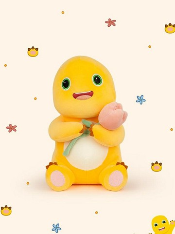 正版小奶龍傲慢嬌毛絨公仔玩偶恐龍玩具表情包黃色男女孩生日禮物（45cm以上的商品麻煩客人選擇宅配哦，謝謝）