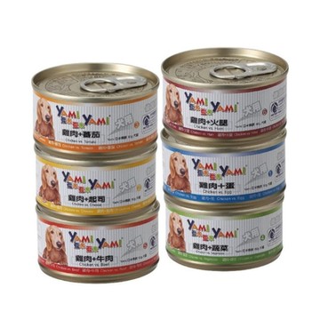 YAMI亞米精緻犬罐 80g x 48入組(購買第二件贈送寵物玩具x1包)