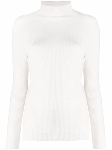 Fabiana Filippi - ribbed roll-neck knit top - women - Silk/Cashmere/Virgin Wool - 42 - White