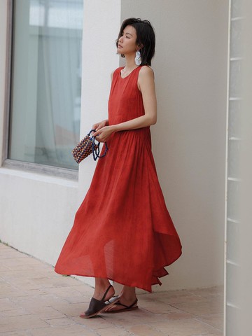 LS Stitching Irregular Long Maxi Dress