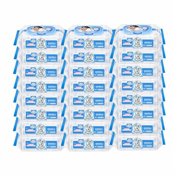 貝恩 BAAN 嬰兒保養柔濕巾-無香料80抽*3包*8串(箱購)★衛立兒生活館★