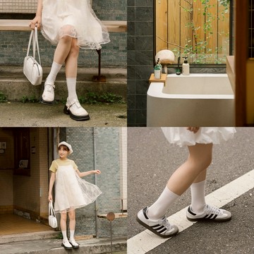 QUEENSHOP_F 女裝 基本素面造型中筒襪 六色售 特價 現+預 【07110593】