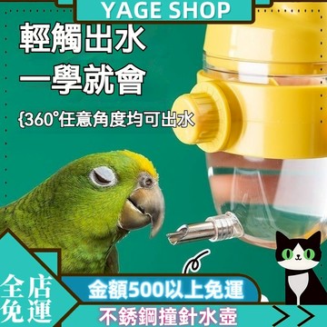 不銹鋼撞針水壺 鳥用鸚鵡水器 飲水器 喝水大中小型自動飲水器 虎皮牡丹龍貓