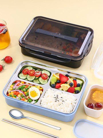 304不銹鋼飯盒小學生兒童便當餐盒保溫防燙便攜分隔型上班族套裝